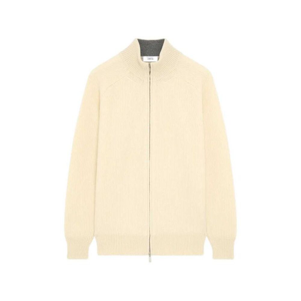 Lardini Men Ribbed Zip-Up Cardigan